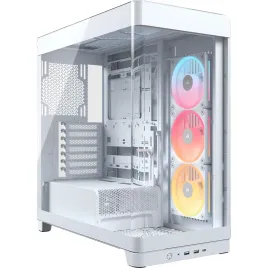 Корпус без блока питания/ Case Corsair Frame 4500X LX-R RGB iCUE LINK, Midi-Tower, TG, 3x120mm ARGB reverse fans, 2xUSB-A 3.2, 1xUSB 3.2 Type-C, E-ATX, ATX, mATX, mITX White