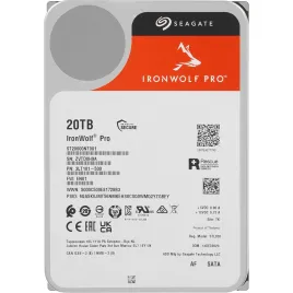 Жесткий диск/ HDD Seagate SATA 20Tb IronWolf Pro NAS 6Gb/s 7200 256Mb 1 year warranty (replacement WD201KFGX, WD202KFGX)