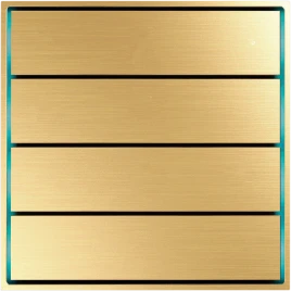 Donel Сенсорный кнопочный модуль KNX, 4 группы, глянцевое золото. Сери