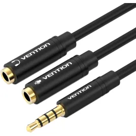 Разветвитель Vention mini Jack 3.5 mm M/mini Jack 3.5 mm F x 2 - 0.3 м
