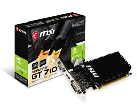 Видеокарта/ VGA MSI NVIDIA GeForce GT 710 2GB, DDR3/64-bit, PCIe 2.0, 1xD-Sub, 1xDVI-D, 1xHDMI 2.0, 1-slot