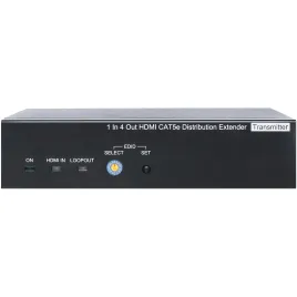 Комплект/ SC&T HE04SEK Комплект (удлинитель-распределитель+4 приёмника) HDMI 1.4 (1 вход/4 выхода) с передачей по кабелю витой пары CAT5e на удалённые приёмники.