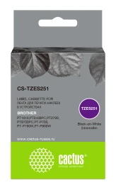Картридж ленточный Cactus CS-TZES251 TZe-S251 черный для Brother 10