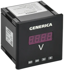 Вольтметр цифр. щит. 1-ф. DO RS-485 96х96 LED GENERICA