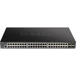 Коммутатор/ DGS-1250-52XMP Smart L2 Switch 48x1000Base-T PoE, 4х10GBas