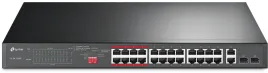 Коммутатор/ 24-port 10/100Mbps Unmanaged PoE+ Switch with 2 combo RJ-4