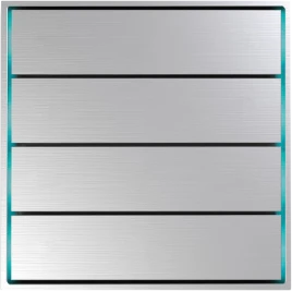 Donel Сенсорный кнопочный модуль KNX, 4 группы, глянцевое серебро. Сер