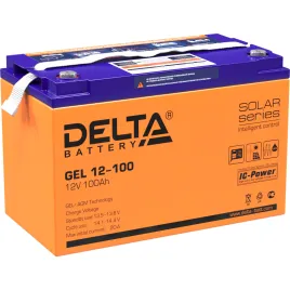 Батарея DELTA серия GEL, GEL 12-100, напряжение 12В, емкость 100Ач (ра