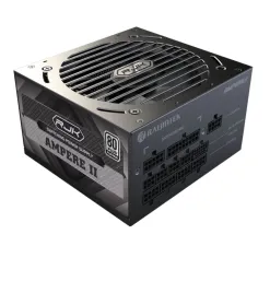 Блоки питания/ Power Supply Raijintek AMPERE II 1000, 1000W 80+ Platinum (ATX, 3.1, PCIe 5.1, Full-modular, 1x24(20+4)pin, 2x4+4-pin CPU, 3x6+2-pin PCIe, 1x12V(2x6), 10xSATA3, 5xMolex, Active, 120x120mm, 150x140x86mm, APFC, black)