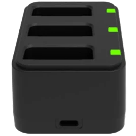 Зарядное устройство для аккумулятора/ 3-Slot battery charger of WD10, Power Supply order separately: 100~240VAC, 12VDC, 3A.