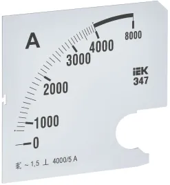 Шкала смен. для амперметра Э47 4000/5А-1,5 96х96мм IEK