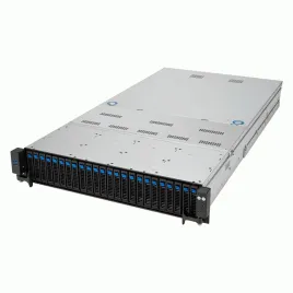 Серверная платформа/ ASUS RS720A-E12-RS24U, 2U, 2 x LGA 6096, AMD EPYC 9004 (400W), 24 x DDR5 4800/4400, 16NVMe + 8NVMe/SATA/SAS*, 9 PCIe Gen5 slots, 1 x 2-Port 10GbE Intel X710-AT2 LAN, 1+1 2600W