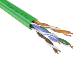 Кабель информационный U/UTP категория 5е 4х2х24AWG(0,52мм) 305м (медь) PVCLS нг(А)-LSLTx solid зеленый ParLan (кратно 305)