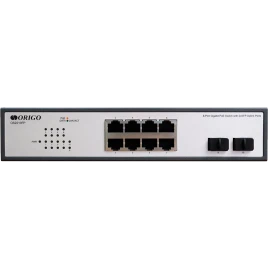 Коммутатор/ Unmanaged Switch 8x1000Base-T PoE, 2x1000Base-X SFP, PoE Budget 120W,...