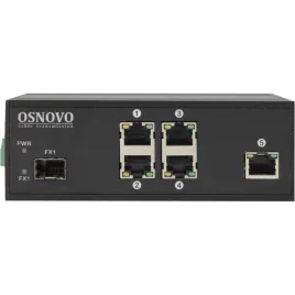 Коммутатор/ OSNOVO Промышленный PoE коммутатор на 6 портов, 4 *10/100B