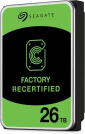 Жесткий диск/ HDD Seagate Exos  SATA 26Tb 7200 6Gb/s 512Mb OFFICIAL RECERTIFIED MTBF - 2.5M hrs 1 year warranty (replacement WUH722626ALE6L4, WD261KRYZ, WUH722624ALE6L4, WD241KRYZ, WD221KRYZ, ST24000NM002H)