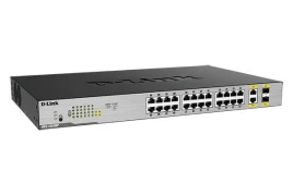 Коммутатор/ DGS-1026MP Unmanaged Switch 24x1000Base-T PoE, 2xCombo 1000Base-T/SFP, PoE Budget...