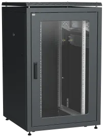 ITK LINEA N 24U 800х800мм стекл. пер. дв. задн. металл. чер.