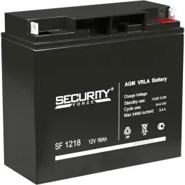 Батарея SECURITY FORCE серия SF, SF 1218, напряжение 12В, емкость 18Ач
