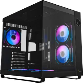Корпус ПК без блока питания/ Case Ocypus Iota C70 BK ARGB, Midi-Tower, TG, 6x120mm ARGB, 2xUSB-A 3.0 + 1xUSB-C 3.1, ATX, mATX, mITX Black