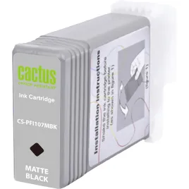 -/ Картридж струйный Cactus CS-PFI107MBK черный матовый (130мл) для Canon IP iPF670/iPF680/iPF685/iPF77