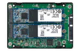 Адаптер/ QNAP QDA-A2MAR HDD/SSD drives adapter 2 x M.2 2280 SATA SSD -> 1 x SATA 2.5" , Transfer rate 6 Gb/s. Supports RAID 0, 1, JBOD. w/o HDD