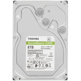 Жесткий диск/ HDD Toshiba SATA3 8Tb S300 AI Surveillance (CMR) 7200  512Mb 1 year warranty (replacement WD85PURZ, ST8000VX009)