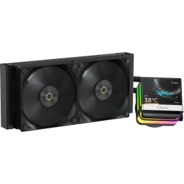 Система жидкостного охлаждения/ Water Cooling System Ocypus Sigma L24 PRO BK (290W, 240mm, LED, Black, ARGB/ Fans: 2x120mm, 90CFM, 2400RPM/ Pump height 97mm, 30dBA, 3100RPM, Rad thickness 27mm/ S: 1851, 1700, 1200, 115X, AM5, AM4)
