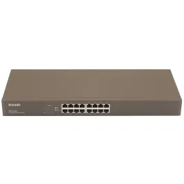 Коммутатор/ Tenda TEG1016G Коммутатор неуправляемый, 16 портов, 16x1 Гбит/с, установка в стойку, металлический корпус