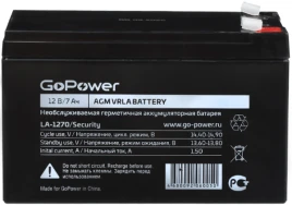 Аккумулятор свинцово-кислотный GoPower LA-1270 12V 7Ah