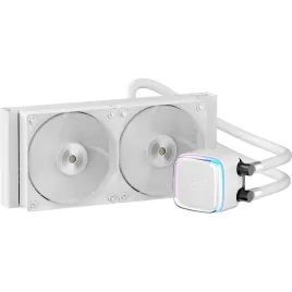 Система жидкостного охлаждения/ Water Cooling System Ocypus Iota L24 WH (280W, 240mm, LED temp, White, ARGB Pump, Fans: 2x120mm, 77CFM, 2000RPM/ Pump height 65mm, 27dBA, 3100RPM, Rad thickness 27mm/ S: 1851, 1700, 1200, 115X, AM5, AM4)