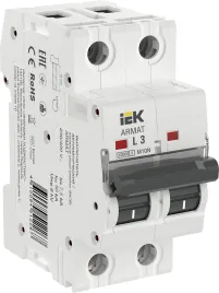 ARMAT Авт. выкл. M10N 2P L 3А IEK