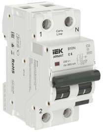 ARMAT АВДТ B10N 1P+NP C6 300мА тип A (36мм) IEK