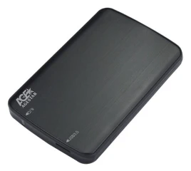 Внешний корпус для HDD/SSD AgeStar 3UB2A12 SATA пластик/алюминий черный 2.5"...