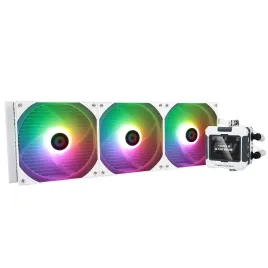 Водяное охлаждение для процессора/ Water Cooling System Thermalright Frozen Warframe 420 ARGB (420mm, LED, White, ARGB/ Fans: 3x140mm, 88.7CFM, 29.8dBA, 1750RPM/ Pump height 60mm, 23dBA, 3000RPM, Rad thickness 27mm/ S: 1851, 1700, 1200, 115X, 2011, 2066,
