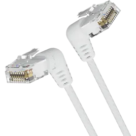 Патч-корд Vention прямой UTP cat.6a, RJ45 угол 90 - 0,5м. Белый