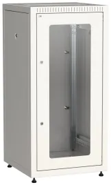 ITK LINEA E 18U 600х600мм стекл. пер. дв. задн. метал. сер.