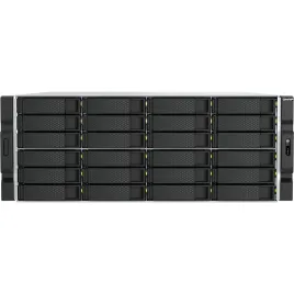 Сетевое хранилище без дисков/ ENTERPRISE QNAP QuTS hero network RAID drive, 24 3.5"/2.5" bays, 2 x 2.5 GbE BASE-T ports, 2 x 10 GbE BASE-T ports, rack-mounted, 2 x power supplies. AMD Ryzen 7 7000, up to 5.3 GHz, 32 GB DDR5. Rails are not includ