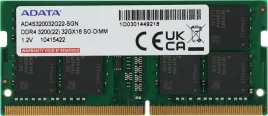 Оперативная память DDR4 32Gb 3200MHz A-Data AD4S320032G22-SGN RTL PC4-25600 CL22 SO-DIMM 260-pin 1.2В single rank Ret [AD4S320032G22-SGN]