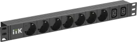 PDU 7 розеток нем. ст. + 2 С13 1U каб. 2м нем. ст.
