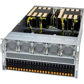 Серверная платформа/ Supermicro GPU SuperServer SYS-522GA-NRT (X14DBG-AP, CSE-528G2TS-R9K60P) 5U, 2x LGA-7529, 24x DDR5 ECC RDIMM, 24x 2.5" HS NVMe, 2x M.2 NVMe, 13x PCIe 5.0 x16 FHFL slots, 2x RJ45 10GbE X710-AT2, 6x 2700W
