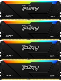 Память оперативная/ Kingston 32GB 3600MT/s DDR4 CL17 DIMM (Kit of 4) F