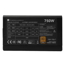 Блок питания 750W/ Power Supply Thermalright, 750W 80+ Bronze (ATX, 3.0, PCIe 5.0, Non-modular, 1x24(20+4)pin 550mm, 1xCPU*2 8(4+4)pin 600+150mm, 1xPCIe*2 8(6+2)pin 500+150mm, 1x12VHPWR PCIe 5.0 12+4pin 600mm, 1xSATA*3+MOLEX4pin*1 400+150+150+150mm, 1xSAT