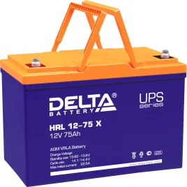 Батарея DELTA серия HRL-X, HRL 12-75 X, напряжение 12В, емкость 75Ач (