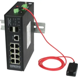 Коммутатор/ OSNOVO Промышленный гигабитный L2+ коммутатор HiPoE на 10