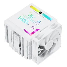 Кулер для процессора/ CPU Cooler Thermalright Peerless Assassin 140 Digital White (4-pin PWM, 165mm, Ni/Cu, 6x6mm, 1x120mm + 1x140mm, 82.CFM, 29.6dBA, 1850RPM, S: 1200, 1700, 1851, 115X, 2011, 2066, AM4, AM5, white)