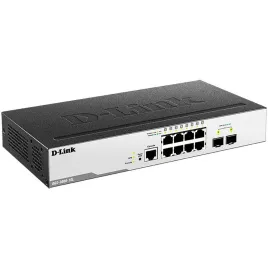 Коммутатор/ Managed L2 Switch 8x1000Base-T, 2x1000Base-X SFP, Surge 6K