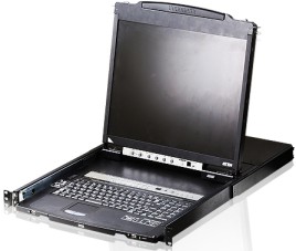 KVM-консоль ATEN CL5808NR 19″ Dual Rail — 8-портовый KVM-переключатель с выдвижным ЖК-дисплеем и русской клавиатурой
