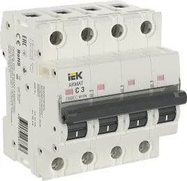 ARMAT Авт. выкл. M10N 4P C 3А IEK