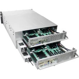 Серверная платформа/ HA401-VG, 4U, 2x2LGA-3647, 24-bay storage server, 24x SATA/SAS hot-swap 3.5"/2.5" universal bay, 2x canister, 4x 9mm 2.5" internal bay, 12G expander board with 2x SFF-8643, 2x SFF-8644, 1300W 1+1 redundant power supply,